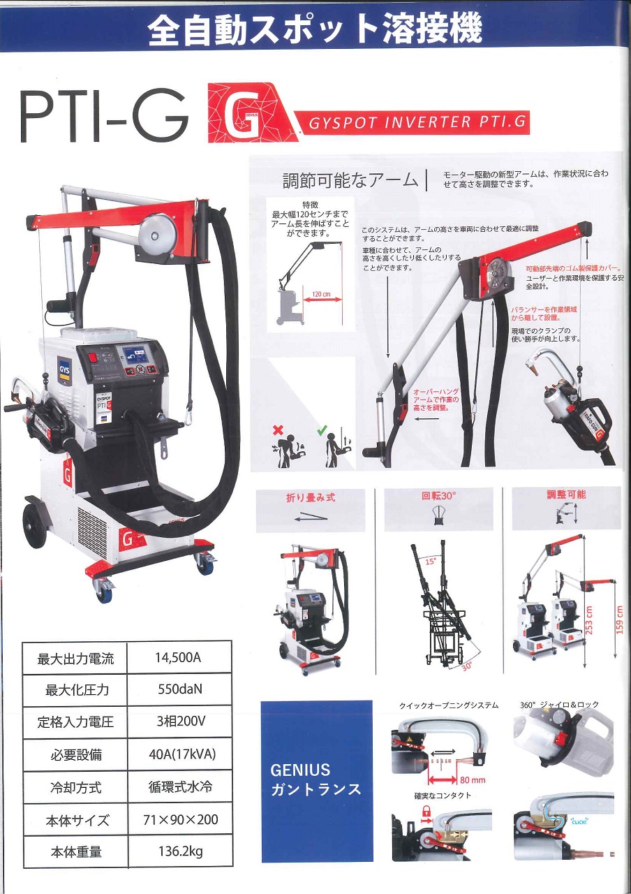 全自動スポット溶接機 PTI GENIUS PLUS